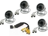 DVR Full System 4 channel security system USB2 With 4 CCTV