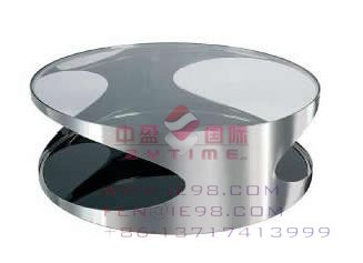 Stainless circular coffee table -  table supplier