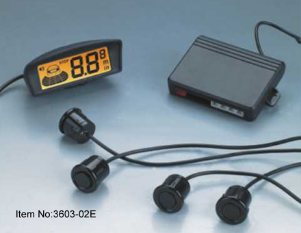 Wireless parking sensor with 4 sensor LCD display
