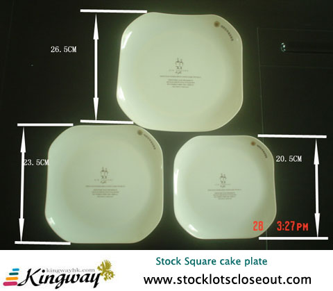 closeout Square cake plate - stocklot Square cake plate - excess Square cake plate