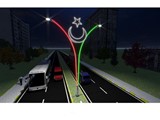 أعمدة إنارة للطرق العامة مع إضاءة LED