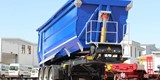 الموديل Half Pipe Tipper Trailer Hardox 450 الفئة العربات 
