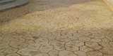 تنفيذ أرضيات خرسانة مطبوعة وهليكوبتر