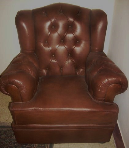 كرسى جلد طبيعى لون هافان فاخر .