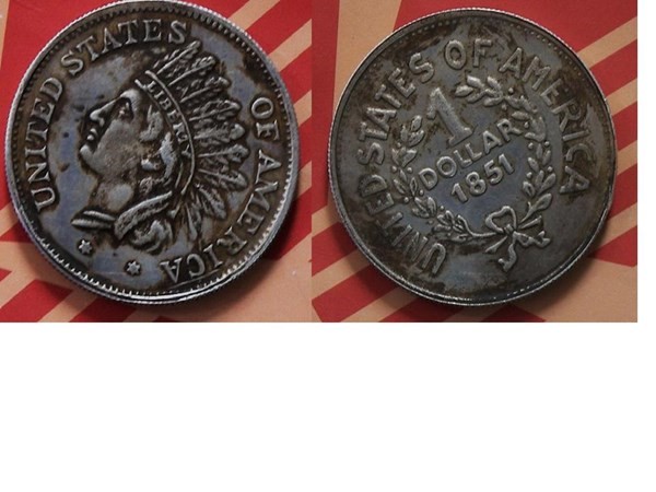 دولار أمريكي قديم 1851فضة