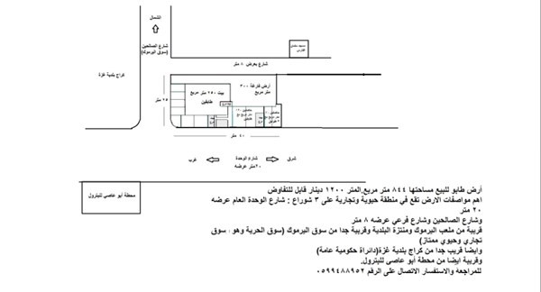 اعلان ارض للبيع طابو