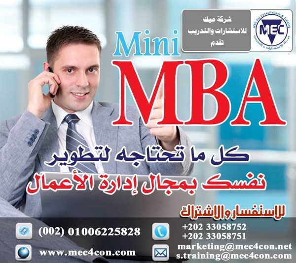 شهادة ماجستير إدارة الأعمال المهني المصغر Mini MBA