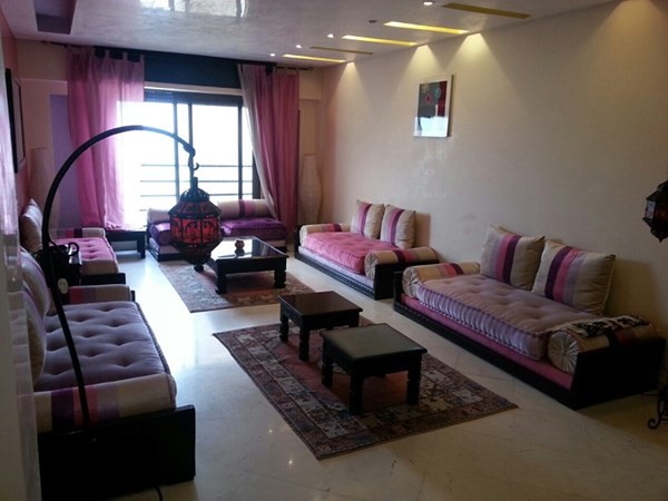 شقة 4 غرف مفروشة للايجار فى طنجة بمحج محمد السادس