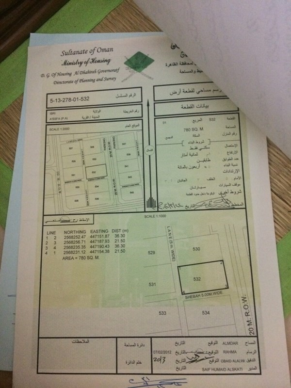 ارض في سلطنة عمان ولاية عبري
