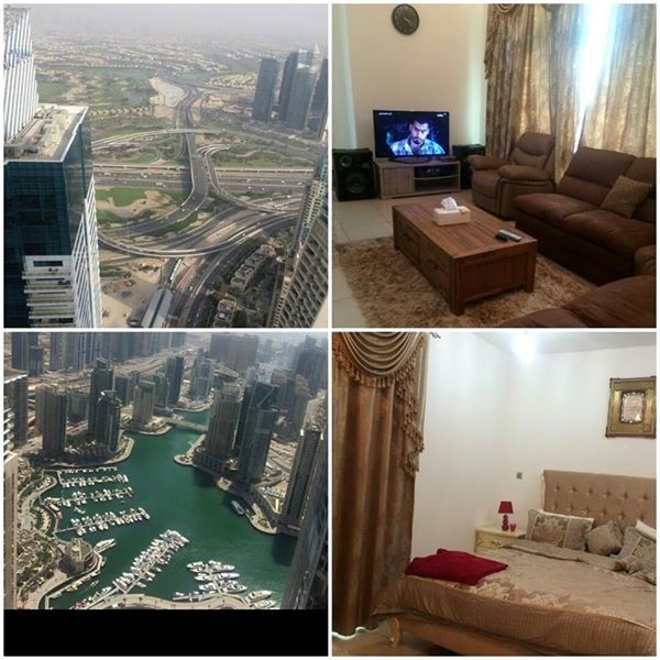 امارة دبي منطقة المارينا حيث الرفاهيه والتسوق للبيع شقه 3غرف وصاله