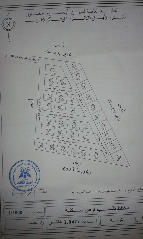 قطعة ارض 450مترمربع في منطقة الترية