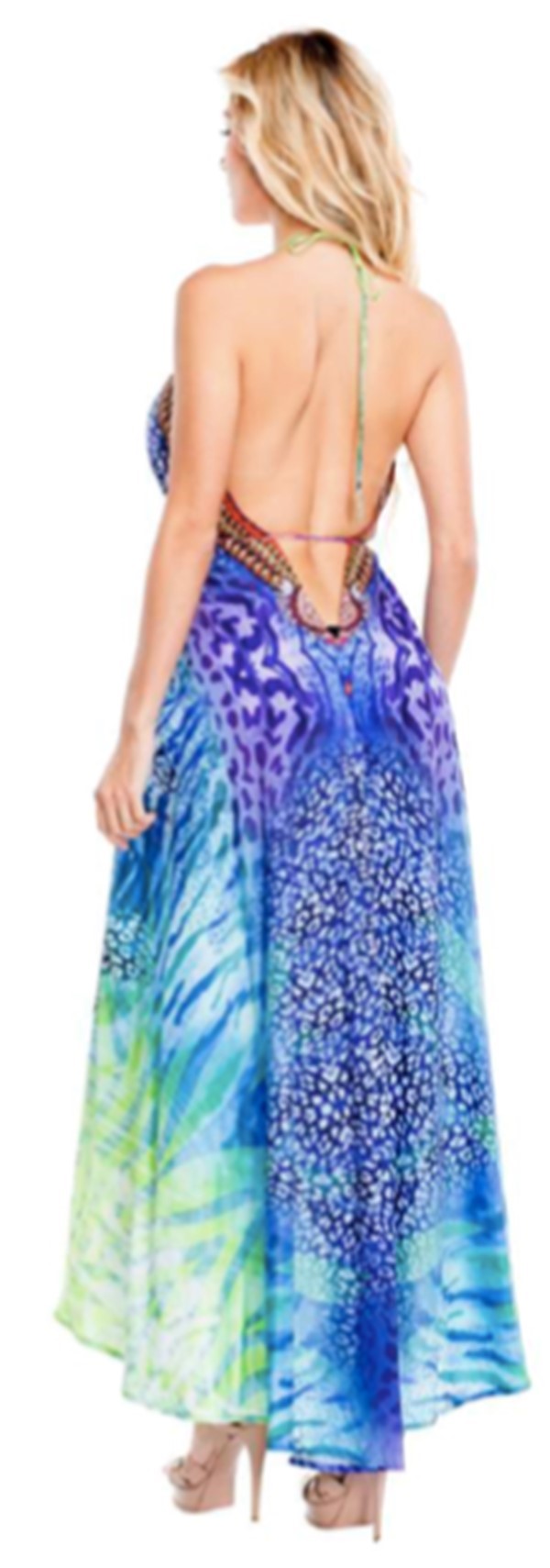 AQUA MAXI DRESS it is a beach Dress .