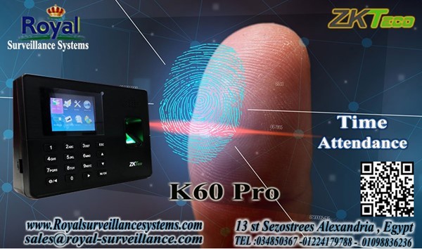 جهاز حضور وانصراف ماركة ZK Teco موديل K60 Pro