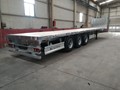 العربات نصف المقطورة عربة مقطورة مسطحة Flatbed Trailer for Container