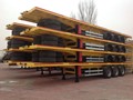 العربات نصف المقطورة عربة مقطورة مسطحة Flatbed Trailer for Container